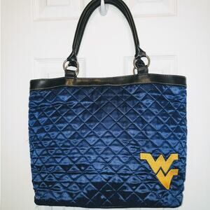 WVU satin blue totebag EUC